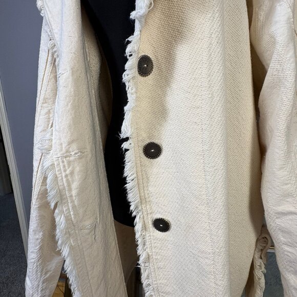 FITZ 100% Cotton Jacket in Cream Made in Canada - Picture 6 of 13